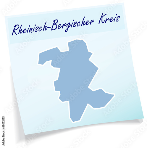 Rheinisch-Bergischer-Kreis als Notizzettel photo