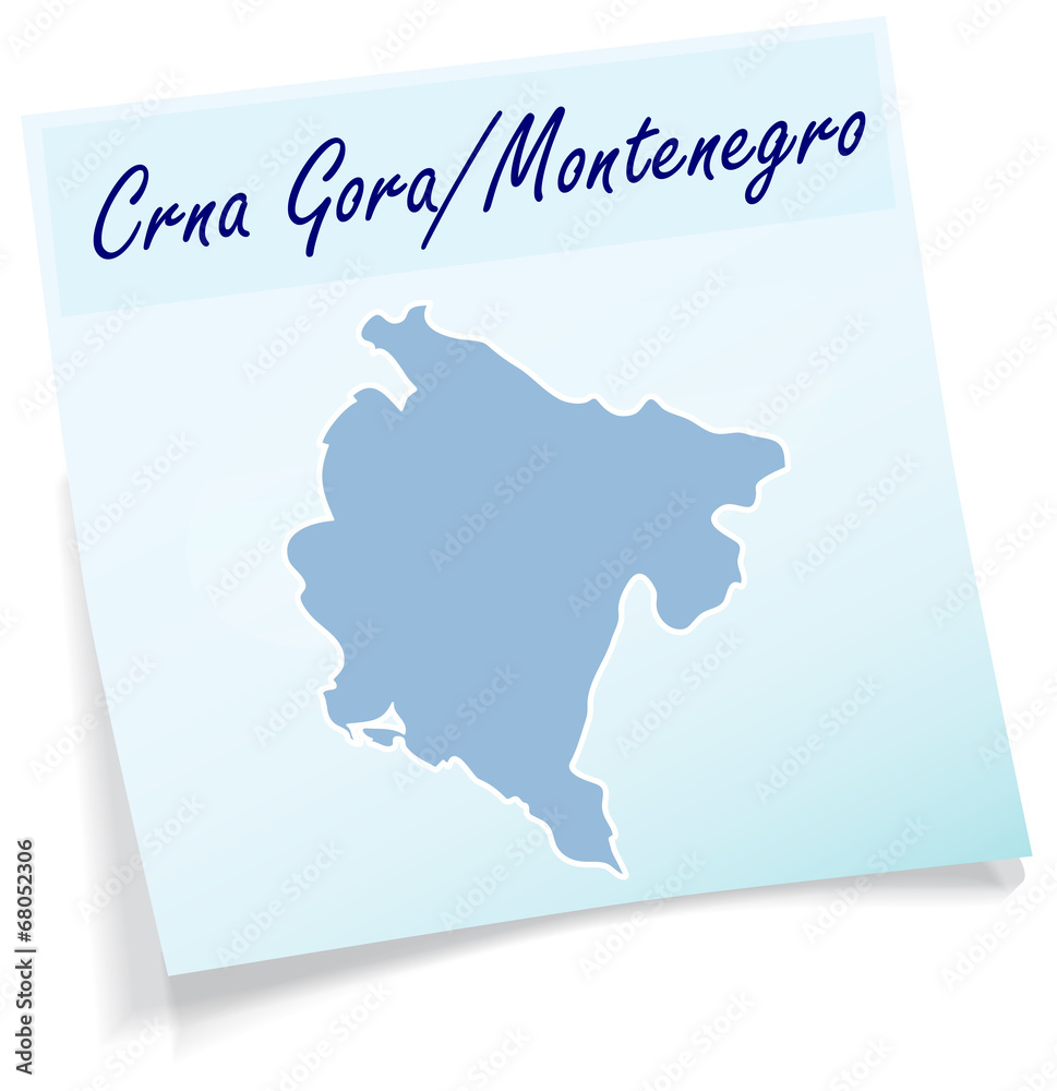Montenegro als Notizzettel