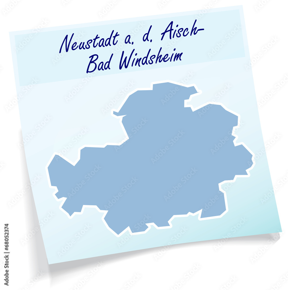 Neustadt-an-der-Aisch-Bad-Windsheim als Notizzettel