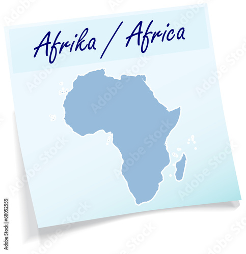 Afrika als Notizzettel