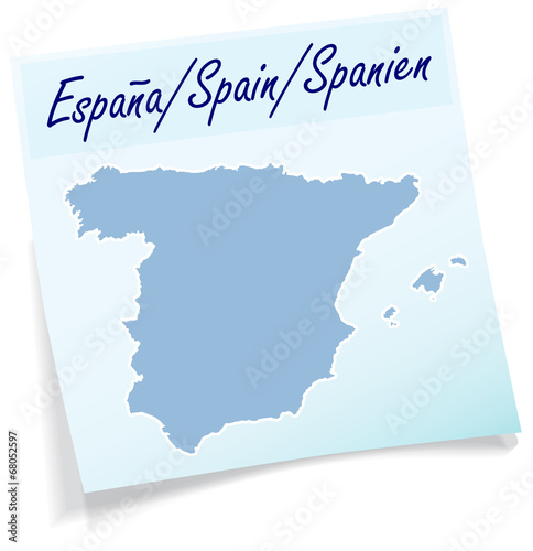 Spanien als Notizzettel