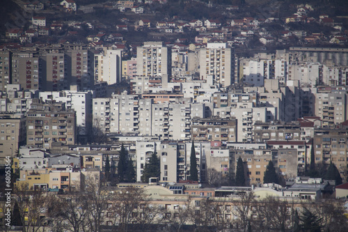 View on Mostar suburbs