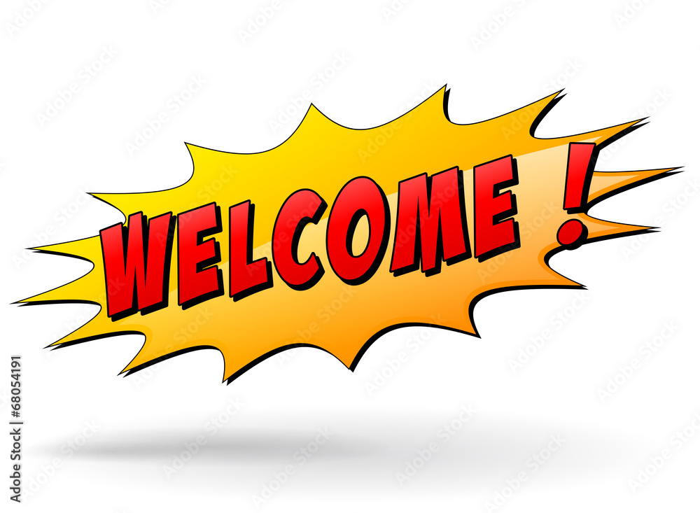 Vector welcome icon