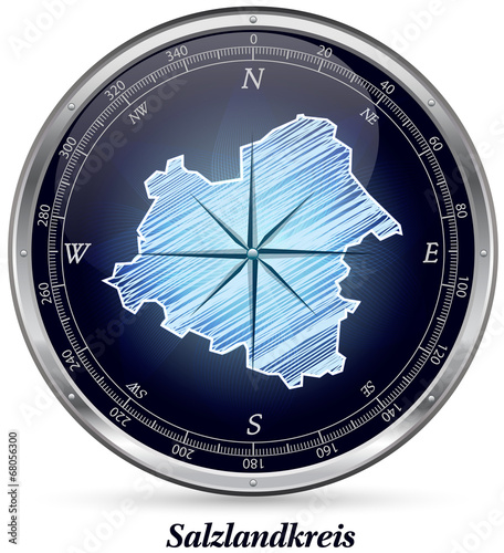 Salzlandkreis mit Grenzen