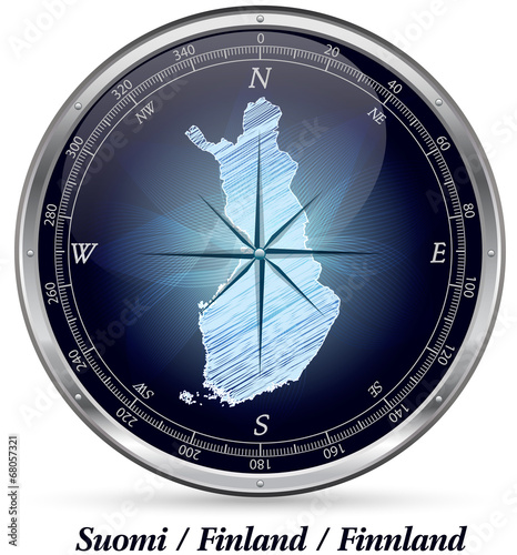 Finnland mit Grenzen