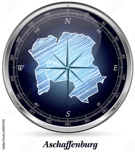 Aschaffenburg mit Grenzen