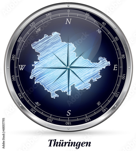 Thueringen mit Grenzen