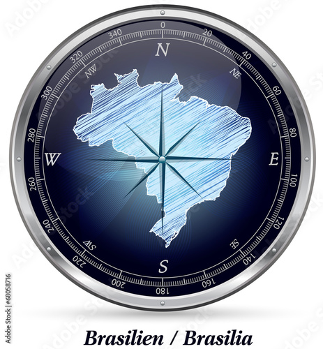 Brasilien mit Grenzen