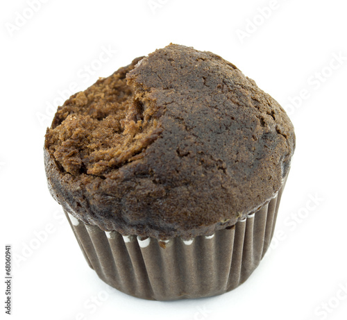 Chocolate Muffin Isolated on a White Background
