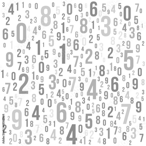 Abstract Background with Numbers. Vector