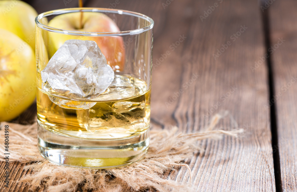 Apple Liqueur in a glass Apple Liqueur in a glass