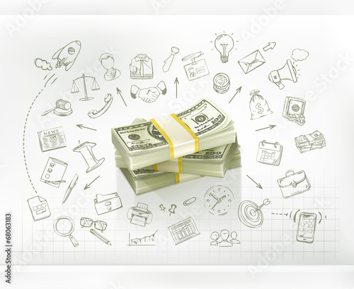 Money, business infographics vector
