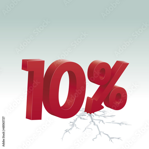 10% off. Poster to advertise sales