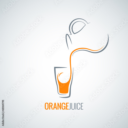 orange juice glass bottle background
