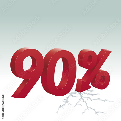 90% off. Poster to advertise sales