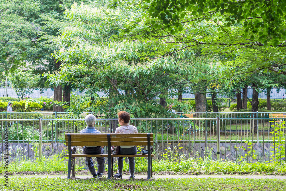 Obraz premium The age couple who takes a break