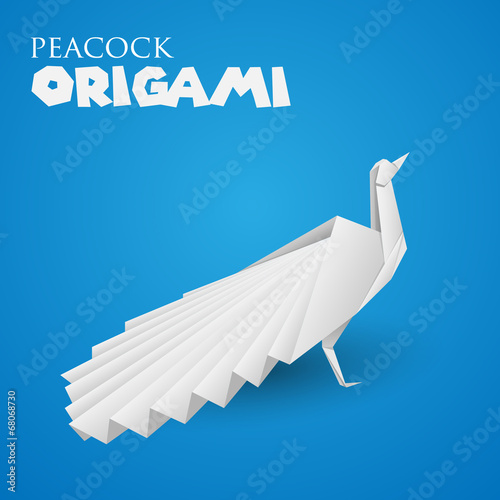 origami peacock