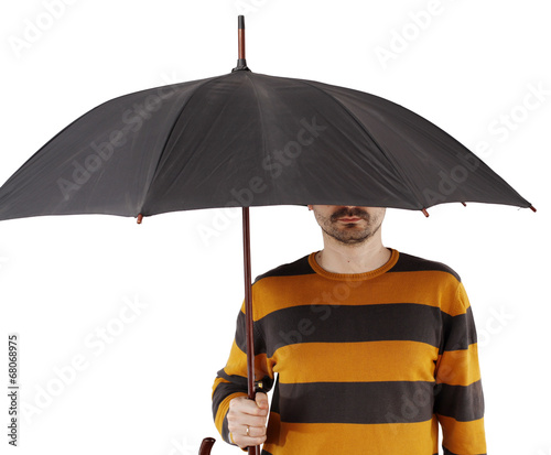 Man with umbrella photo