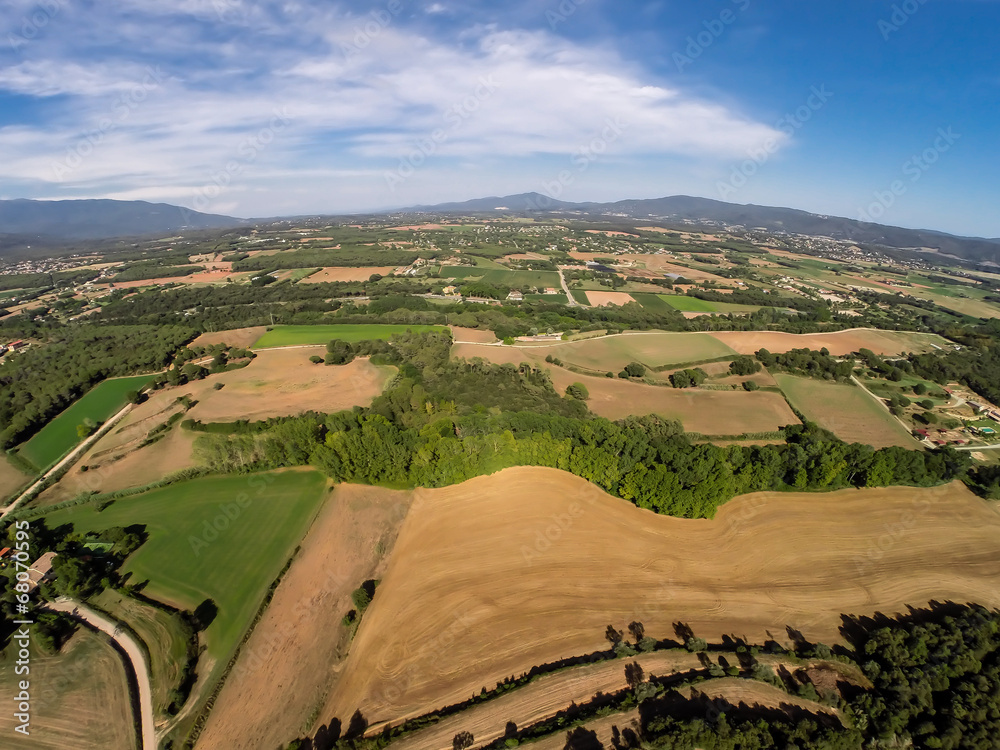 aerial rural view