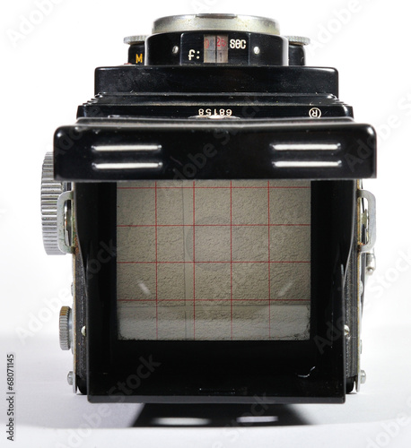 A vintage 1950's  twin-lens-reflex camera.