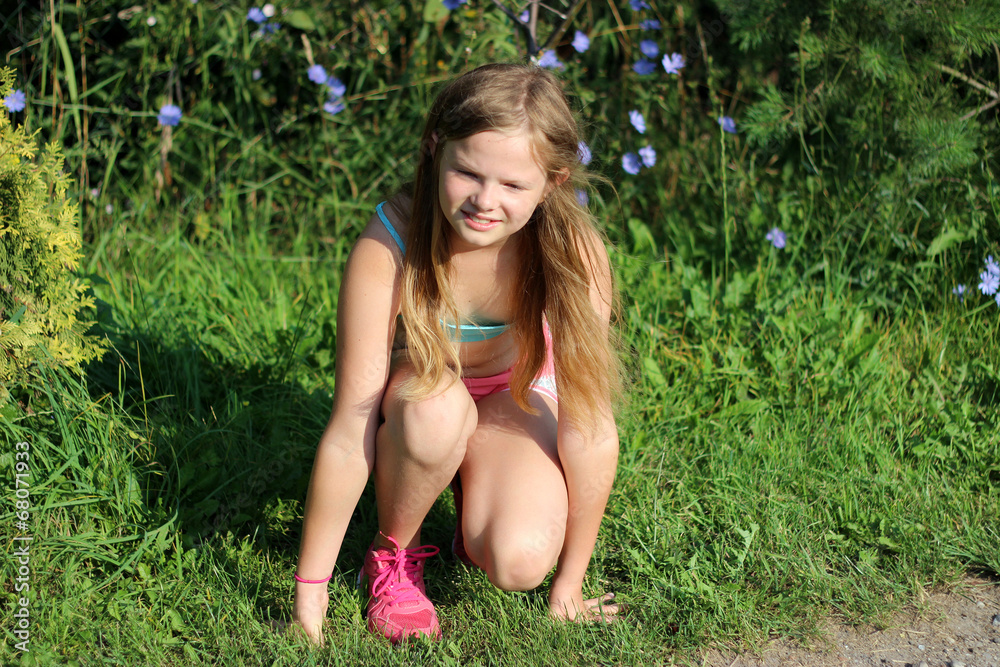 Running sport fitness girl