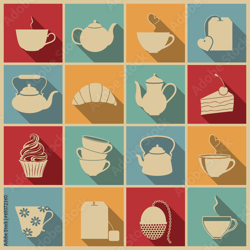 Tea icons.