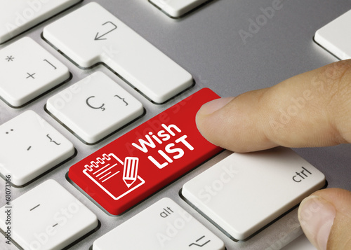 Fotografie Wish list. Keyboard