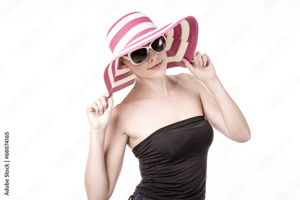 Beautiful woman in a hat Beautiful woman in a hat
