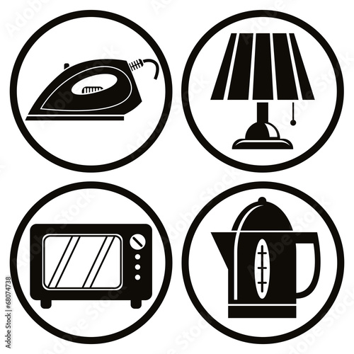 Household appliances icons ...