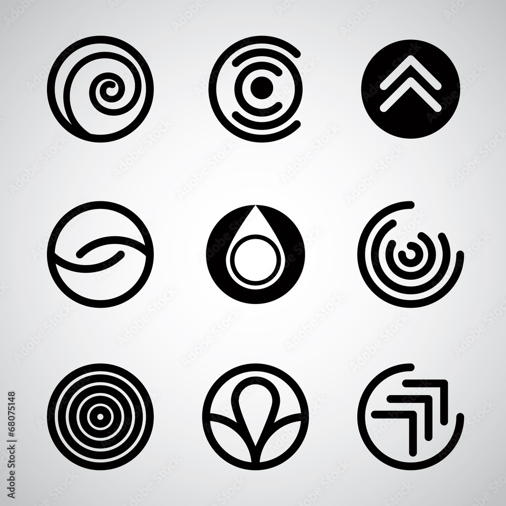 Abstract symbols vector set. Abstract symbols vector set.