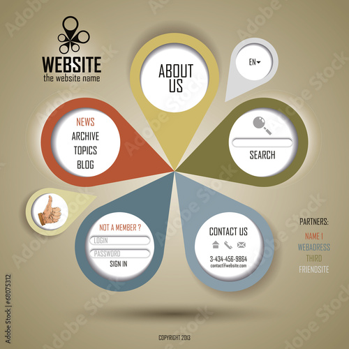Retro style website templat...