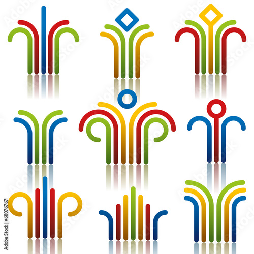 Abstract symbols set.