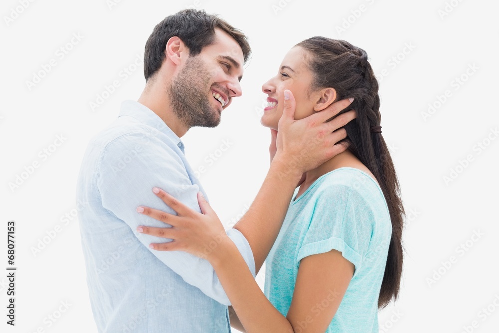 Attractive young couple about to kiss Attractive young couple about to kiss