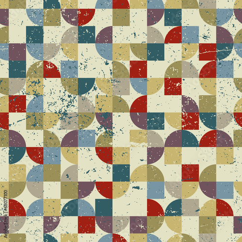 Vintage tiles with grunge t...