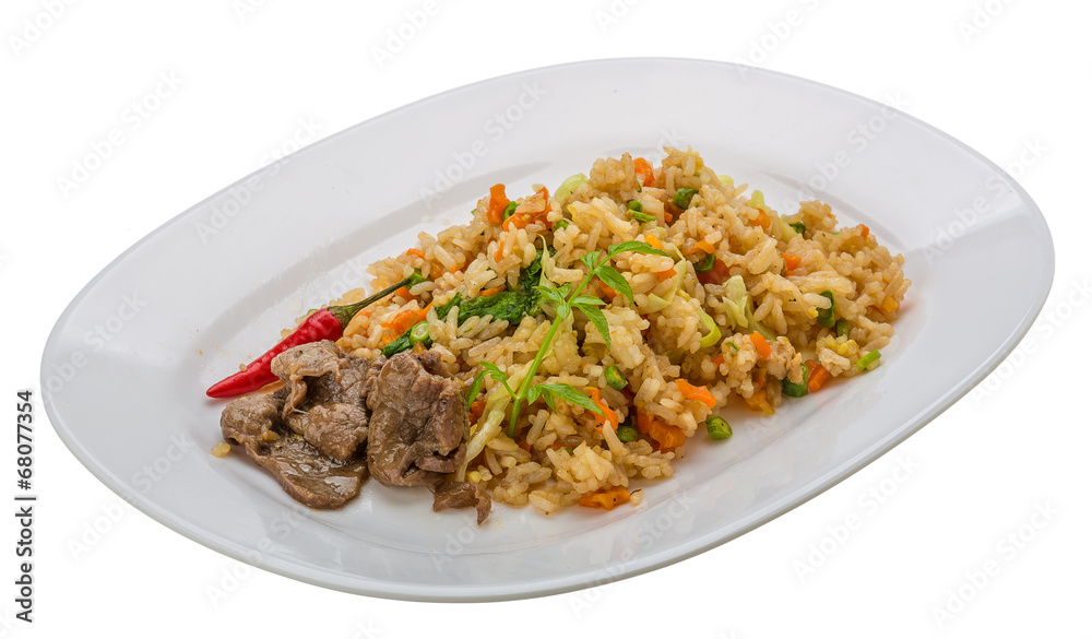 Fried rice with beef