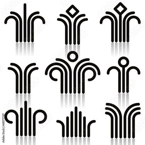 Abstract symbols set.