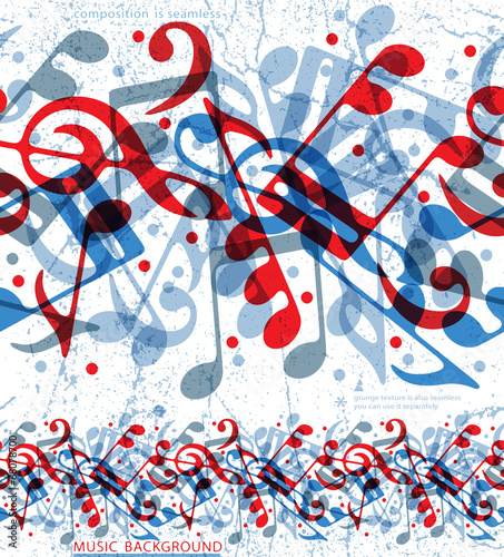Seamless musical notes patt...
