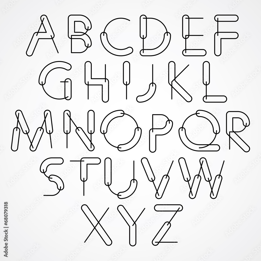 Weird constructor font, vector alphabet letters. Stock Vector | Adobe Stock