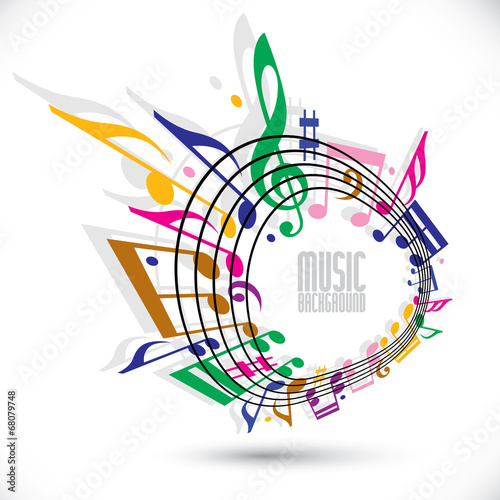 Colorful music background w...