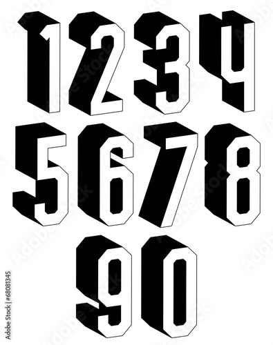3d black and white geometri...