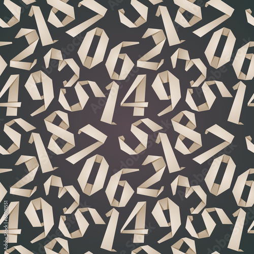 Origami style numbers seaml...