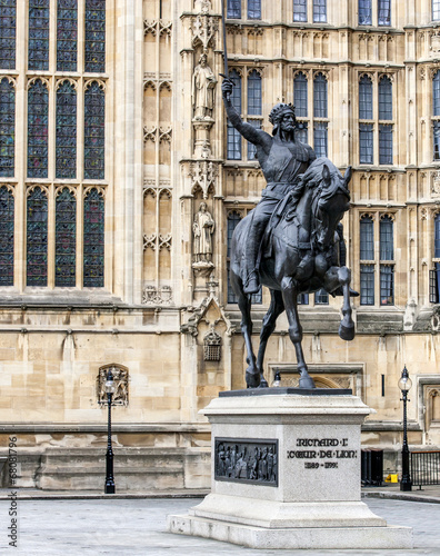 London statue of Richard de Lion on St.Margaret ST