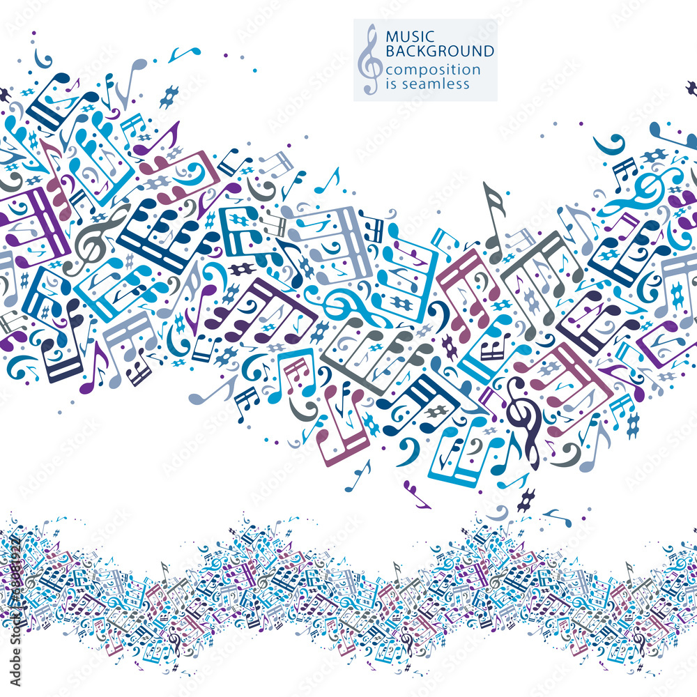 Music background with musical notes. Music background with musical notes.
