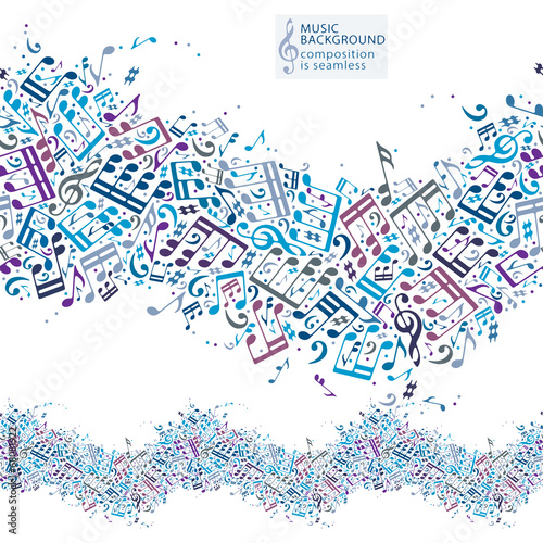 Music background with musical notes.