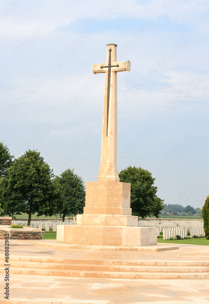 The  Cross of Sacrifice Bedford House Cemetery