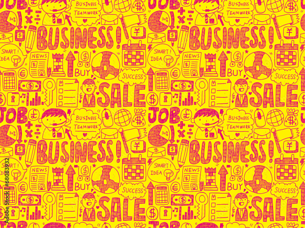 seamless doodle business pattern seamless doodle business pattern