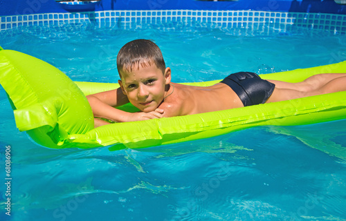 boy in the swimming pool