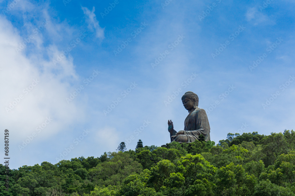 Giant bronze buddha statue,Lantau Island, Hong Kong