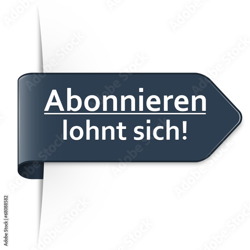 Langer dunkelblauer Sticker Pfeil – Abonnieren lohnt sich!