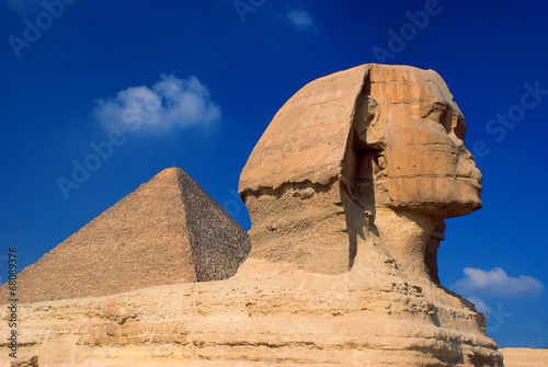 The Sphinx and Pyramids in Egypt